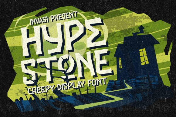 Hypestone: A Spooky Display Font for Editorial Projects