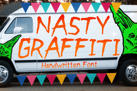 Nasty Graffiti Font for Bold Editorial Design