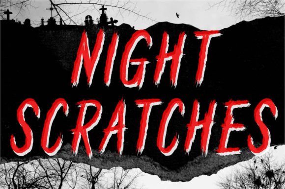 Night Scratches Display Font for Crafters and Designers