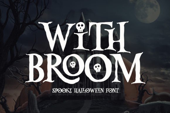 With Broom: A Spooky Serif Font for Editorial Design
