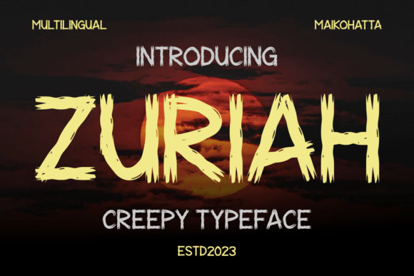 Zuriah: A Display Font for Spooky Editorial Design
